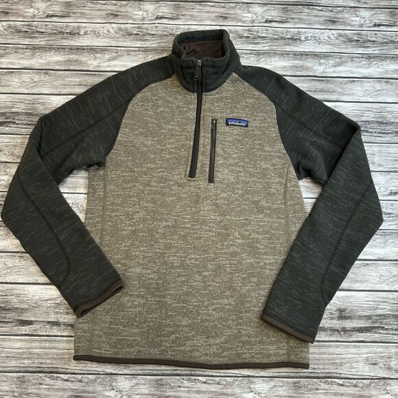 Patagonia Mens Better Sweater Fleece Jacket Two Tone Brown Pocket XS Extra Small - Picture 1 of 11